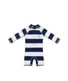 Bonverano Baby Boys Swimsuit/Sunsuit UPF 50+ Sun Protection with Sun Hat - Navy Stripe | 9 Months - Buy Online on SooperMarket.com