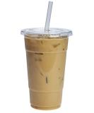 Comfy Package 100 Sets - 24 oz. Crystal Clear Plastic Cups With Flat Lids - Buy Online on SooperMarket.com