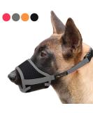 Heele nylon muzzle for dogs adjustable loops breathable safe fast faster seat for small medium-sized dogs prevents biting chewing and barking (s gray) s gray - Buy Online on SooperMarket.com