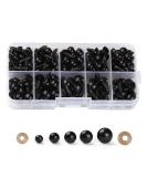 100PCS Solid Black Eyes with Washers for DIY Puppet & Plush Animal Making - Buy Online on SooperMarket.com