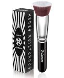 Make -up brush kabuki foundation brush - make -up brush cosmetic brush - ideal for creamy powdery or liquid foundation - dense synthetic premium brush hair without failure - great gift idea black - Buy Online on SooperMarket.com