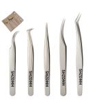 Lash Extension Tweezers Set - Curved & Straight Pointed Applicator Tool for Eyelash Extensions - Buy Online on SooperMarket.com