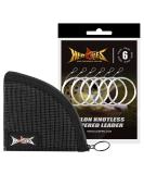 Hercules Pre-Tied Loop Fly Fishing Leader 6 Pack with Tapered Wallet 9FT - 4X, 4.9LB - 6pcs - Buy Online on SooperMarket.com