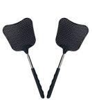 Foxany Telescopic Fly Swatters, Durable Plastic Fly Swatter Heavy Duty Set, Telescopic Flyswatter with Stainless Steel Handle for Indoor/Outdoor/Classroom (2 Pack) - Buy Online on SooperMarket.com