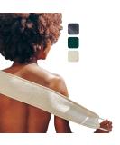AQUIS Double-Sided Exfoliating & Cleansing Back Scrubber, Fast Drying, Ultra-Durable Microfiber, Linen - Buy Online on SooperMarket.com