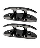 MIZUGIWA 4-1/2 inch Folding Cleat Black Marine Stainless Steel Boat Dock Cleat - 2PCS - Buy Online on SooperMarket.com