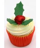 36 Edible Holly Leaves- Christmas Edible Cake Decorations - Buy Online on SooperMarket.com