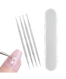 Dotting Tools 4PCS Professional Ball End Nail Art Tools Nail Art Brushes Detail Pen Nail Dotting Tool Design Tools Stailess Steel Dotting Pen Tool Rhinestone Picker Tool - Buy Online on SooperMarket.com