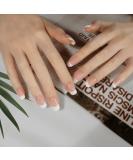 Danni & Toni Half hardened gel nail films (Happy-Go-Lucky) Spring Half-hardened nail film French gel nail sticker white pink French nail wraps 28 stickers Happy-go-lucky- - Buy Online on SooperMarket.com