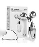 leiwo Stainless Steel Gua Sha and Face Roller Set, Gua Sha Facial Tool, Face Massager for Face Sculpting, Metal Gua Sha Face Roller Skin Care, Facial Massager for Women - Buy Online on SooperMarket.com