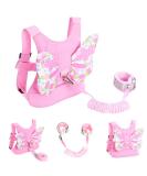 Toddlers Leash + Anti Lost Wrist Link Child Kids Safety Harness Kids Walking Wristband Assistant Strap Belt for Girl Pink Christmas Gift - Buy Online on SooperMarket.com