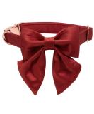 Lionet Paws Bowtie Dog Halison - Comfortable Silk Collar with Removable Fly for Medium Dogs (Neck 34-55cm) - Red - 1 Pack - Buy Online on SooperMarket.com