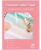 Translucent Vellum Paper 8.5x11 Inches  50 Sheets Printable Transparent 93GSM/63LBS Vellum Paper for Printing Sketching Tracing Drawing - Buy Online on SooperMarket.com