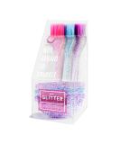 Colortrak Mini Glitter Trio Brush & Bowl Set - Colorful Feather Bristle Brushes & Stackable Color Bowls - Set of 3 - Buy Online on SooperMarket.com