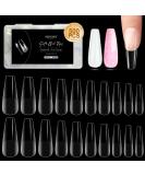 Modelones nail tips 500 piece tips for gelail nails Tips transparent nail tips Coffin ballerina pre-buff pmma resin nail tips artificial nails for sticking nail art diy 10 sizes long coffin lang coffin 500pcs-half mat - Buy Online on SooperMarket.com