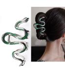 Fashionable Green Snake Design Metal Hair Claws Non Slip 4.3 Big Hair Claws Clips Halloween Gothic Women Girls Hair Accessories - Buy Online on SooperMarket.com