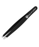 Abdul of Sialkot Slant Tip Stainless Steel Eyebrow Tweezers - Professional Precision for Women & Men - Perfect for Brow & Facial Hair - Pack of 1 (Black) - Buy Online on SooperMarket.com