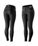 HORZE Nordic Performance Sporty Silicone Grip Full Seat Equestrian Horseback Riding Pants Breeches Black 22 - Buy Online on SooperMarket.com
