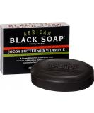 Madina African Black Soap with Cocoa Butter & Vitamin E - 3.5 oz | Best Natural Skin Care for All Skin Types - Buy Online on SooperMarket.com