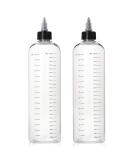 Segbeauty 16.9oz Measured Hair Dye Bottles with Twist-On Tip Cap - 2pcs 500ml Refillable Applicator Bottles for Hair Color Dyeing - Buy Online on SooperMarket.com