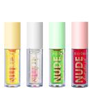 LOPHE 4Pcs Plumping Lip Oil Kit Makeup Lip Gloss Set Fruit-Flavored Lip Care Oil Long Moisturizing Lip Gloss Tinted Lip Oil Non-Sticky FInish High-Shine Hydrating Light Clear Liquid Lipsticks 4PCS-C - Buy Online on SooperMarket.com
