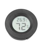 Mini Digital Hygrometer Thermometer | Indoor Humidity Temperature Monitor with Large LCD Display and Backlight for Reptile - Black - Buy Online on SooperMarket.com