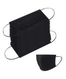 100PCS Black Disposable Face Masks with 3 Layer Protection and Adjustable Ear Loops - Buy Online on SooperMarket.com