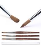 Modelones 3pcs Acrylic Nail Brush Set, Size 8/10/12 Kolinsky Acrylic Brushes for Acrylic Powder Application, Nail Extension, 3D Nail Carving, Round Shaped Nail Art Brushes with Wooden Handle - Buy Online on SooperMarket.com