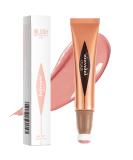 GoHo Liquid Blush Beauty Wand | Soft Cream Blush Stick with Cushion Applicator | Long-Lasting & Easy to Blend | Natural Dewy Finish | 01# Bliss Pink - Buy Online on SooperMarket.com