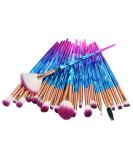 KOLIGHT Pack of 20pcs Cosmetic Eye Shadow Sponge Eyeliner Eyebrow Lip Nose Foundation Powder Makeup Brushes Sets (purple) - Buy Online on SooperMarket.com