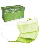 Arnomed masks medically 50x op masks green type IIR 3-layer medical masks in accordance with standard EN 14683 op masks CE certified mouth protection medically colorful green protective face mask - Buy Online on SooperMarket.com