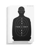50 Pack Paper Shooting Targets for The Range, Pistol Practice, 17 x 25 Inch Silhouette - Buy Online on SooperMarket.com