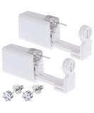 Silmy 2 Pack Ear Piercing Kit - Disposable Self Piercing Gun with Ear Stud & Clean Tool - Nose Studs Cartilage Tragus Helix Piercing Gun - Silver White1 - Buy Online on SooperMarket.com