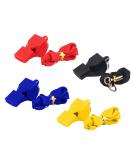 Yoezuo Pipe with Lanyard - 4 Colorful Plastic Whistles for Sports & PE | Football School Activities - Buy Online on SooperMarket.com