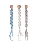 Symbolife Boho Pacifier Clip - Handmade Braided Cotton Holder Leash for Boys and Girls | Unisex Baby Shower & Birthday Gift - Buy Online on SooperMarket.com
