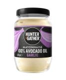 Hunter & Gather Garlic Avocado Oil Mayonnaise 630g | Paleo Keto Avocado Mayo with British Free Range Egg Yolk | Gluten & Sugar Free Avocado Mayo | Lemon Zest & Black Pepper | 630g - Buy Online on SooperMarket.com