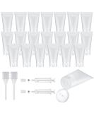 20 Pack 30ml Refillable Tube Bottles - Travel Cosmetic Containers | Clear Mini Sample Bottles with Extractors for International Shipping - Buy Online on SooperMarket.com