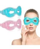 ACWOO Cooling Eye Mask 2PCS Cooling Gel Beads Eye Mask for Puffy Eyes Reusable Hot Cold Therapy Gel Eye Mask for Migraine Relief Headache Dark Circles Dry Eyes Swollen Eyes Sinus Pain (C) A Blue+pink - Buy Online on SooperMarket.com