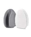 HieerBus Silicone Face Scrubber,Manual Exfoliating Brush,Handheld Facial Cleansing Brush for Women Men-Blackhead Removing Pore Cleansing Massaging for Sensitive, Delicate, Dry Skin (3rd-Grey+White) - Buy Online on SooperMarket.com