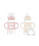 Dr. Brown s Milestones Wide-Neck Sippy Bottle with 100% Silicone Handles Easy-Grip Bottle with Soft Sippy Spout 9oz/270mL BPA Free Light-Pink & Ecru 2 Pack 6m+ 2 Pack Light Pink & Ecru - Buy Online on SooperMarket.com