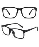 CGID CN12 Glasses Extra Narrow Frame! Slim Rectangle Nerd Clear Glasses A Matte Black - Buy Online on SooperMarket.com