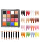 Gradient Nail Powder Set - 16 Color Solid Nail Pigment for Stunning Ombre Nail Art | Glittery DIY Nail Accessories - Buy Online on SooperMarket.com
