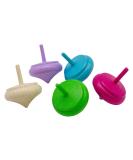 Buy GICO Onion Shape Wooden Spinning Top Set - 4 Pastel & 1 Natural - Perfect Kids' Toy | International Shipping Available - Buy Online on SooperMarket.com