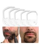 Beard Shaper Goatee Mustache Grooming Tool Face Hair Styling Template for Man - Transparent - 5 PCS/Set (Transparent) - Buy Online on SooperMarket.com