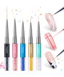 Beetles Nail Art Liner Brushes Nail Gel Polish Painting Nail Art Design Brush Pen Set Diamond application Rhinestone Handle Nail Dotting Painting Drawing Pen Sizes 5/7/9/11/20mm 5Pcs Liner Brushes 5pcs - Buy Online on SooperMarket.com