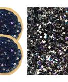 Galaxy Stars Metallic Edible Shimmer Glitter - .15 oz Jar for Black or Navy Frosting - Buy Online on SooperMarket.com