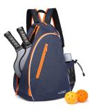 OUTPLORER Pickleball Bag - Reversible Crossbody Sling for Men and Women | Adjustable Backpack with Fence Hook | Neon Orange B Middle - Buy Online on SooperMarket.com