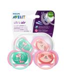 Philips Avent Ultra Air Pacifier (model SCF349/12) Giraffe/Bear 2-pack Animal Print - Buy Online on SooperMarket.com