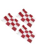 Checkered Golf Flags 8x6 Mini Putting Green Flags - 3 Pack Red/White Pin Flags | 420D Nylon Yard, Indoor, Outdoor Backyard Garden Flags - Buy Online on SooperMarket.com