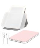 EFAILY Lighted Makeup Mirror - 3 Colors, Dimmable Touch Screen, USB Rechargeable - Pink - Buy Online on SooperMarket.com